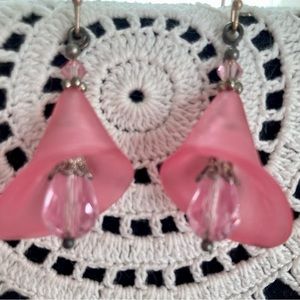 Pink Crystal Earrings